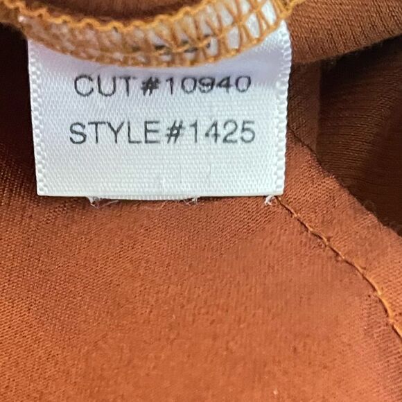 STARK X Deep Copper Satin Blouse Size Small - Picture 8 of 9